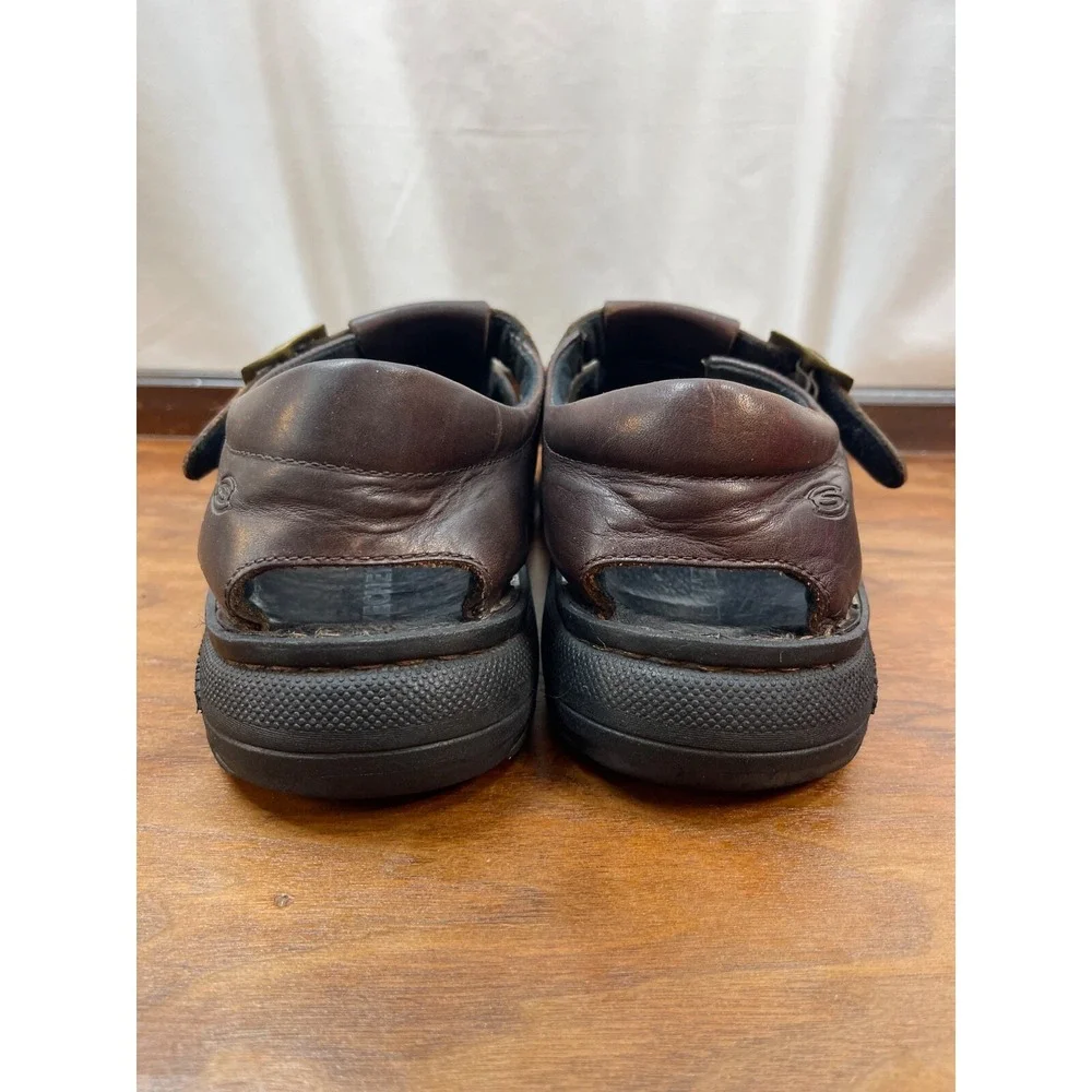 Fisherman Skechers Men's Size 11 Sandals Brown Leather Uppers Style 7411 Clean